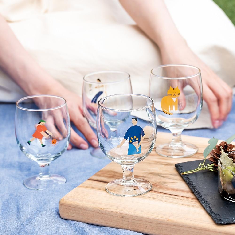 바스크 디자인글래스 250 맥주/와인잔 겸용 선물세트(4P)