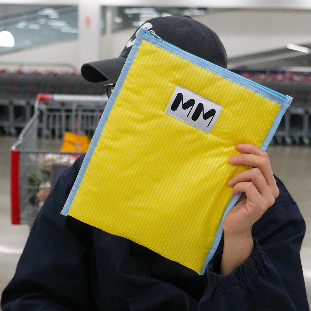 Fluffy Shield for iPad Pouch Lemon&Skyblue