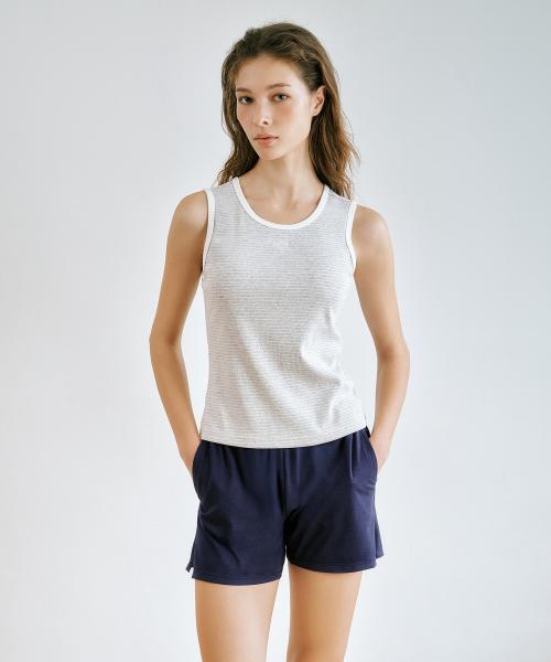 UNDERWEAR W CLASSIC LOGO RINGER TANK BRA TOP heather gray