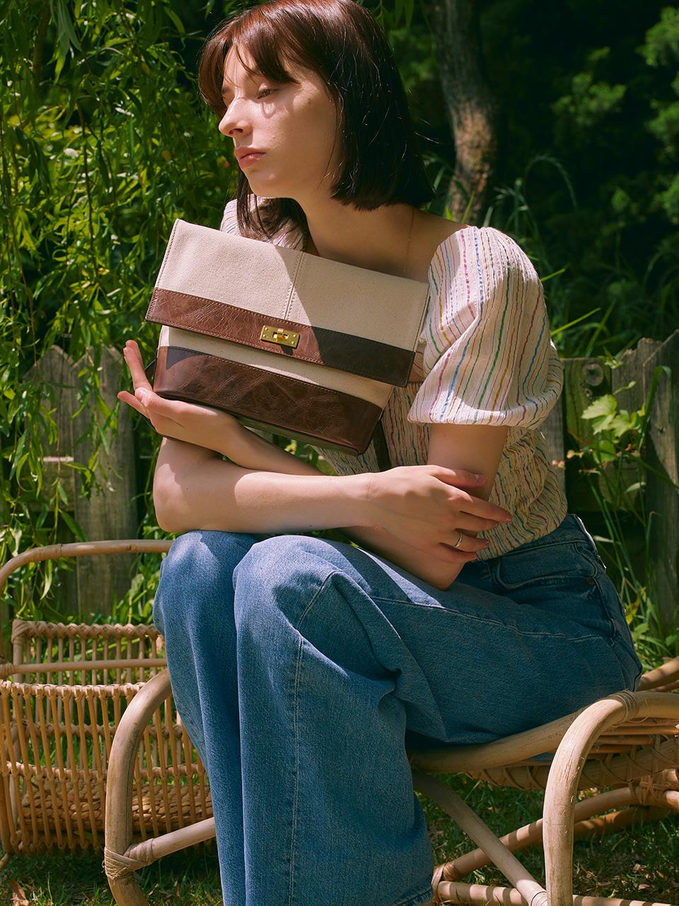 [Limited Edition] Lily Bag_Canvas Dark Brown