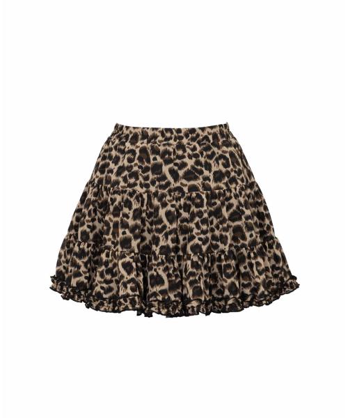 레오파드 튜튜 스커트