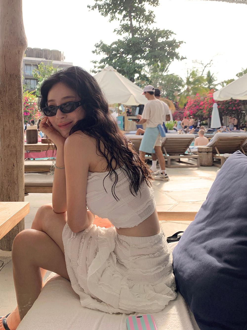 트렌디어패럴 [체형커버👙] 킨코 레이스 쓰리피스 비키니 세트