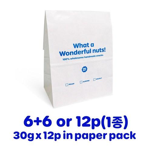 이베넛 피칸 호두정과 강정 소포장 30g 12팩 360g 페이퍼팩, 피칸12봉(360g..., 12개