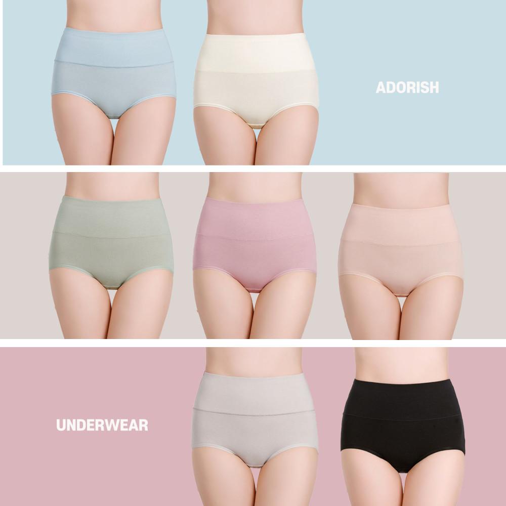 여성 요일 편한 팬티 면 하이웨스트 모달 네모 사각 드로즈