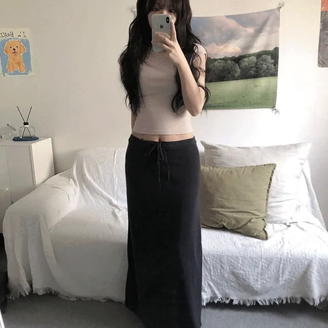 [🚀차콜당일출고/최저가/주문폭주] 치즈 맥시 롱 sk (2color)