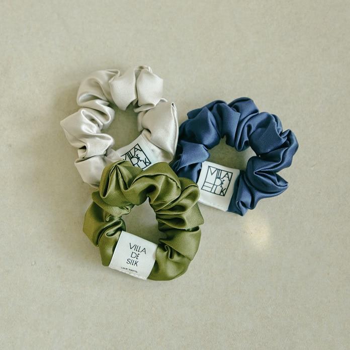 Baby scrunchie 3set (Silver/Khaki/Navy)