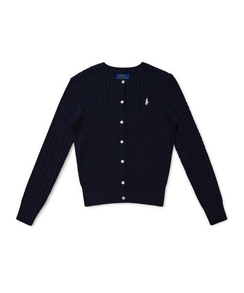 폴로 랄프 로렌 칠드런(POLO RALPH LAUREN CHILDREN)  여아 7-16세 미니케이블 코튼 카디건 - 네이비 - 사이즈 & 후기 | 무신사