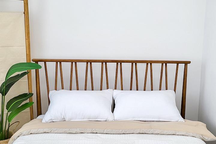 마리 고무나무 원목 침대 프레임 SS/D/Q/K