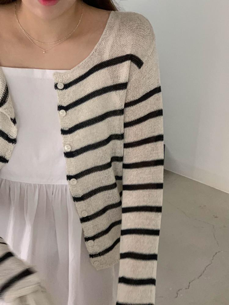 미엘 애트 린넨 가디건 3color