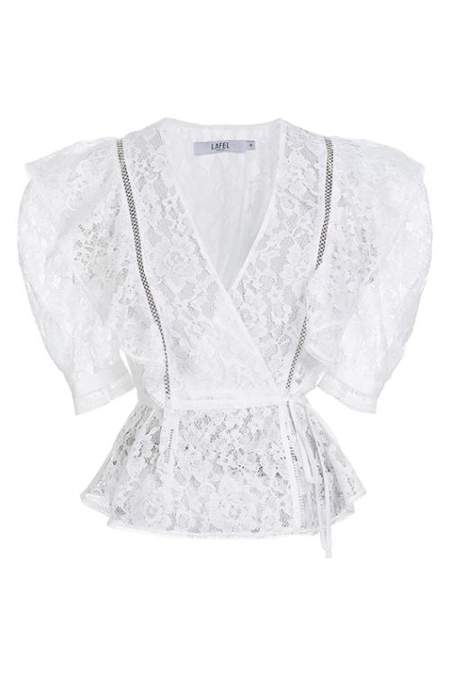 레이스 러플 탑