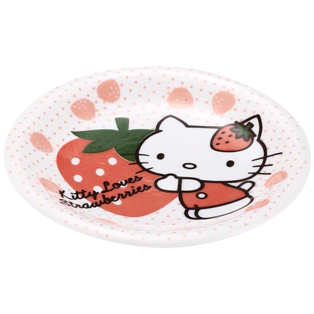 산리오 (SANRIO Hello Kitty (헬로키티 딸기키티 케이크 접시 16cm 흰색 302633