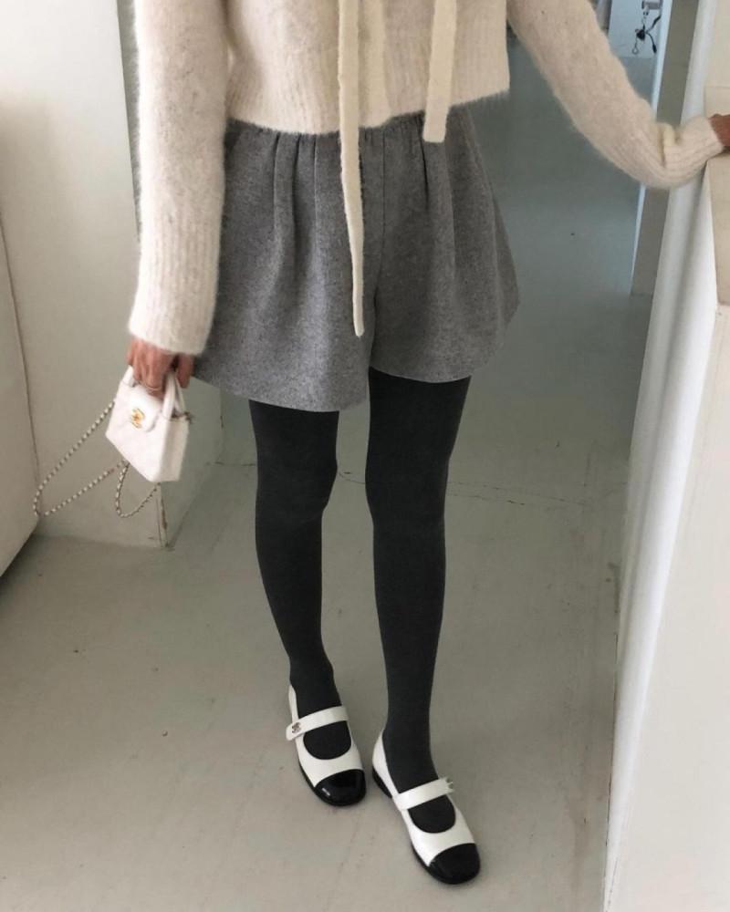 [MUNIATE/무니에트] 그레이 블랙m 당일 riette 리에뜨 폰드 울 쇼츠 팬츠 반바지