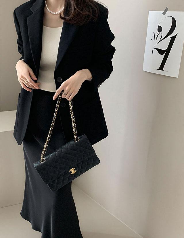 투버튼베이직카라재킷