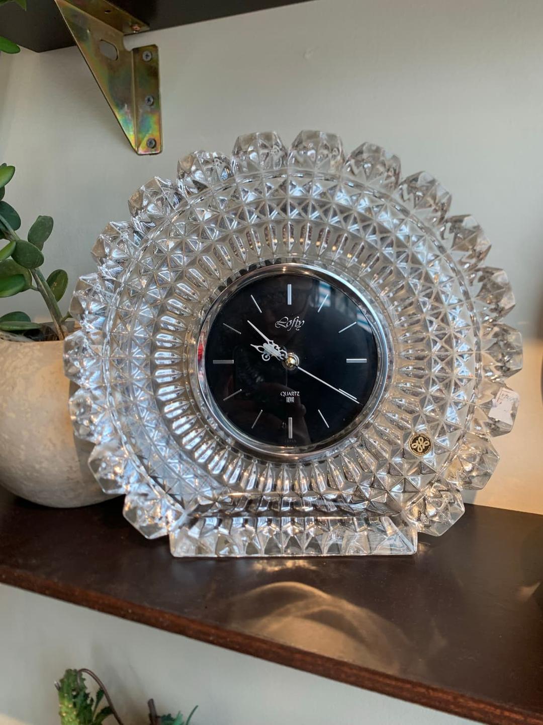 컷 글래스 프레임 빈티지 탁상시계 | 후루츠패밀리