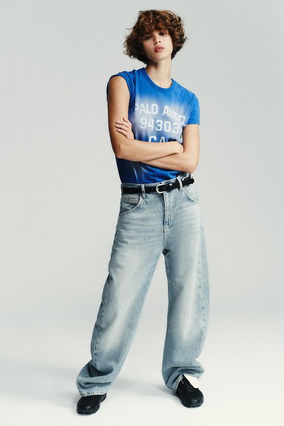 JEANS TRF OVERSIZED SHIFTED SEAM 미드라이즈