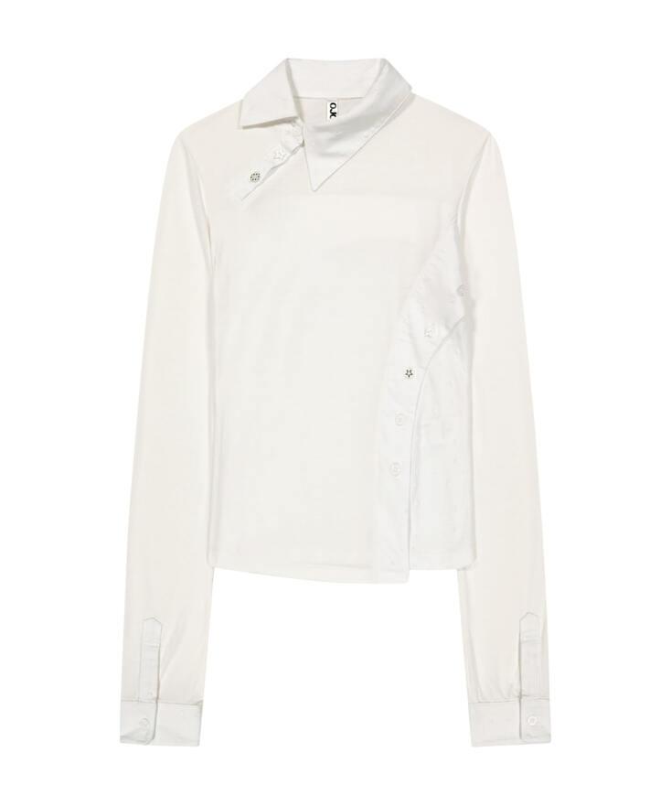 Starcut Jersey Collar Tee / Off White