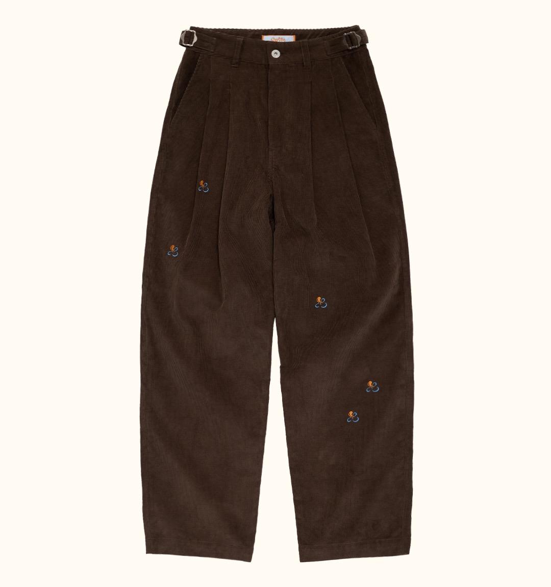 Tiny Blossom Corduroy Pants(BROWN)