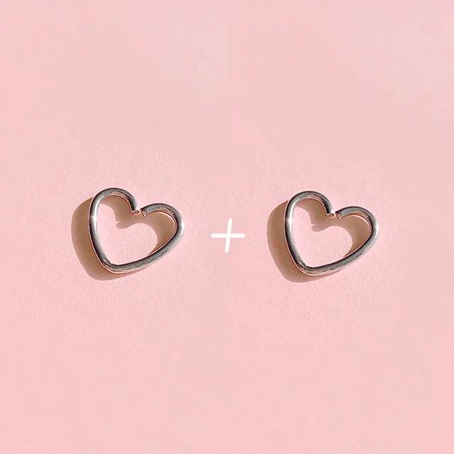 [1+1최저가] 써지컬스틸 하트💞 링피어싱-실버 (레이어드👍🏻) *212