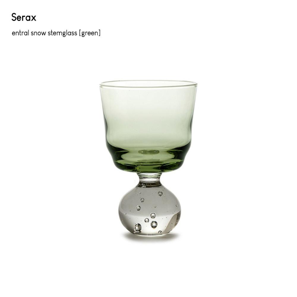 [VINTAGE] Entral snow stemglass [green] 세락스 스노우 스팀유리잔