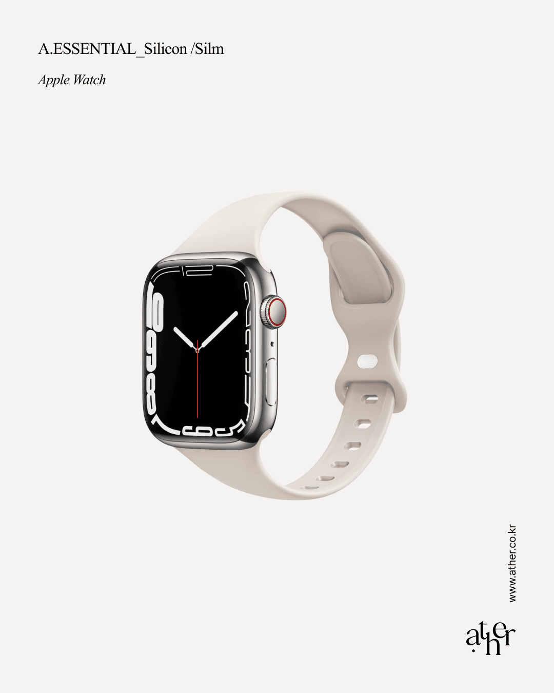 [36 COLORS] A.ESSENTIAL_Slim Silicone Watch Strap