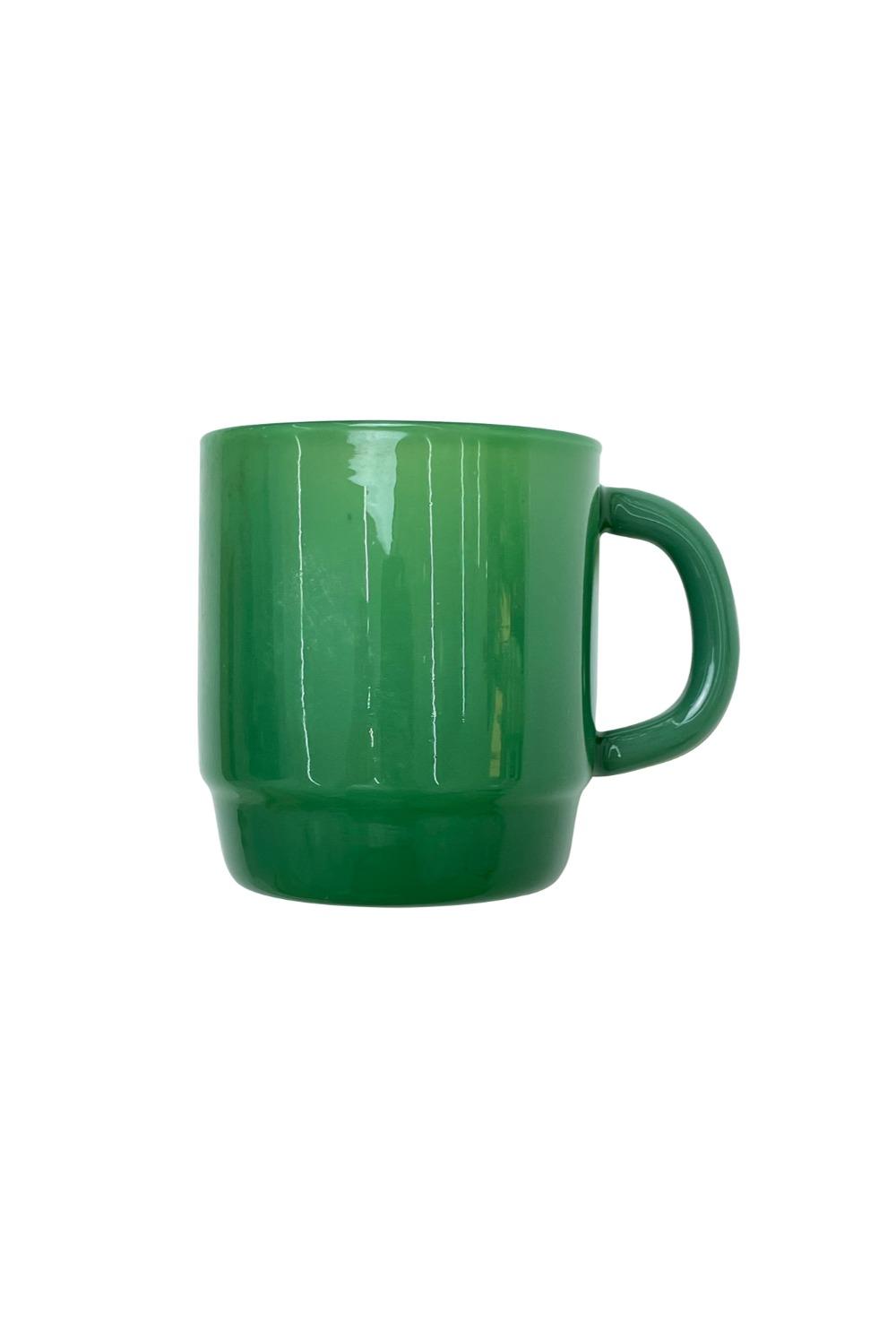 single jade glass _ deep green