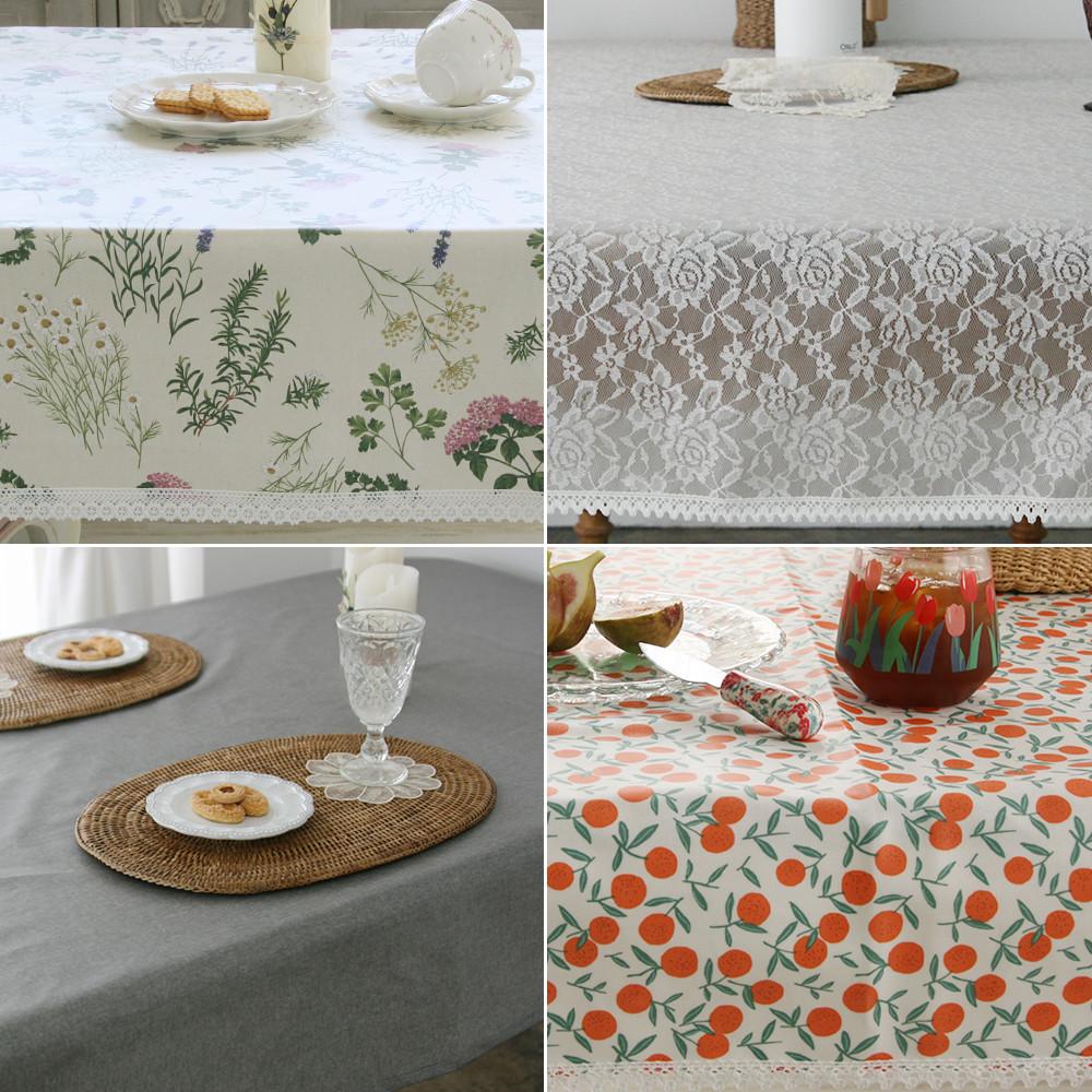 로맨틱 레이스 감성 방수 식탁보 테이블보 11종 캠핑 차박 야외 파티