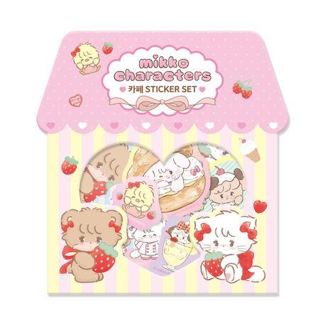 미코캐릭터즈 카페 조각스티커 세트