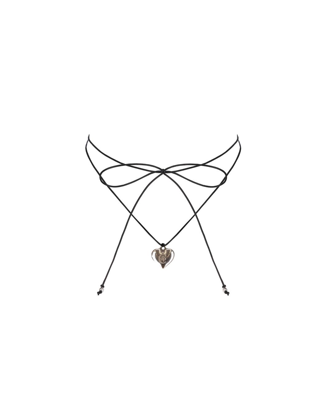 [예약 발송] Logo surgical steel heart necklace