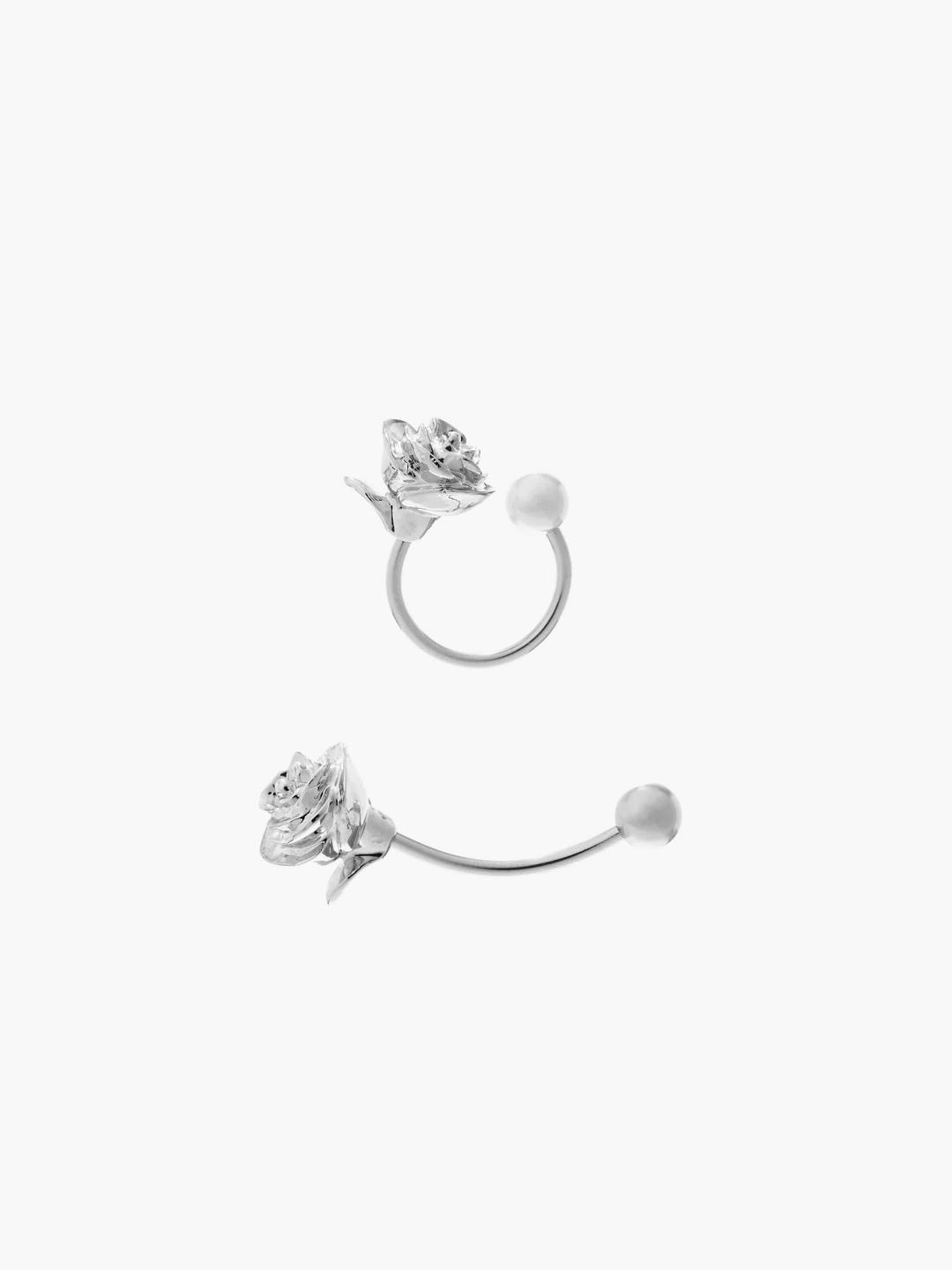 ROSE PIERCING SET - SILVER