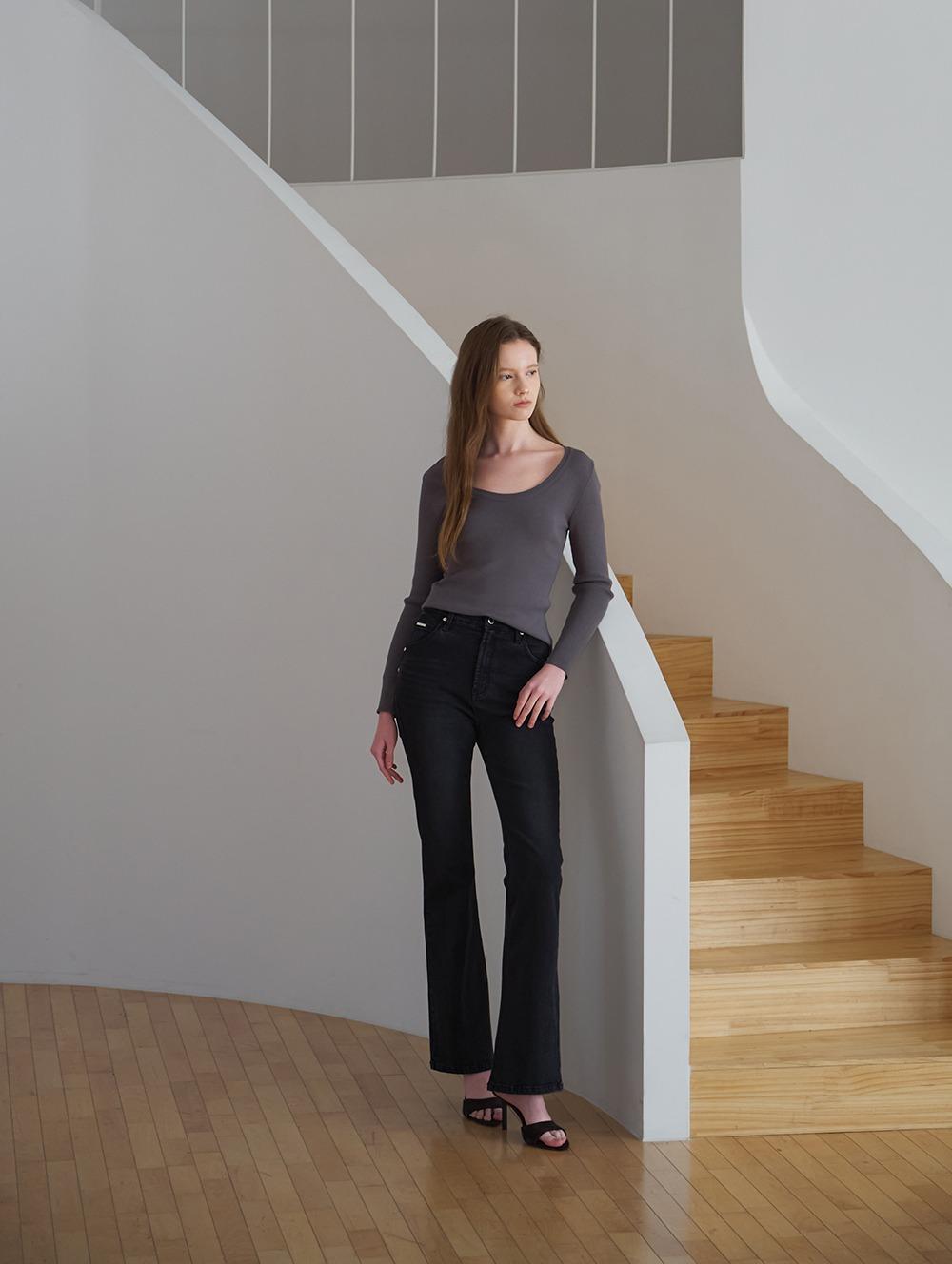 에뚜왈 부츠컷 데님 (엠버 블랙ver)