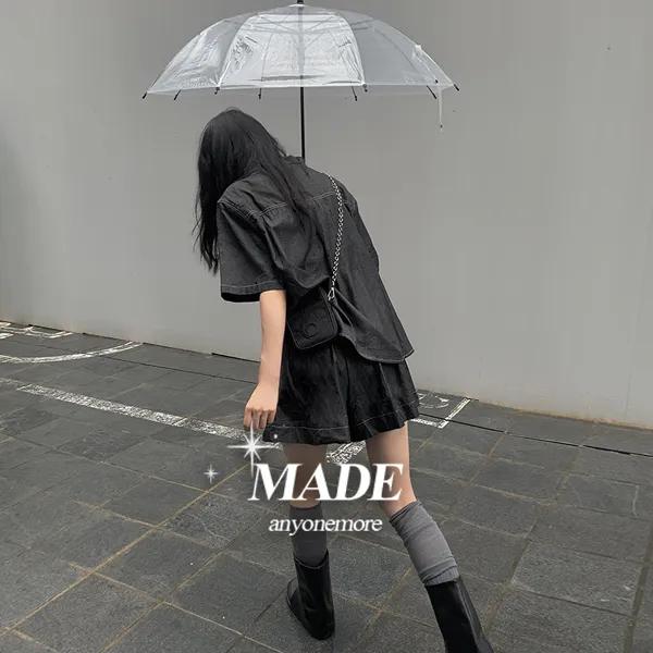 [MADE] 라디 오버핏 흑청 스티치 셋업