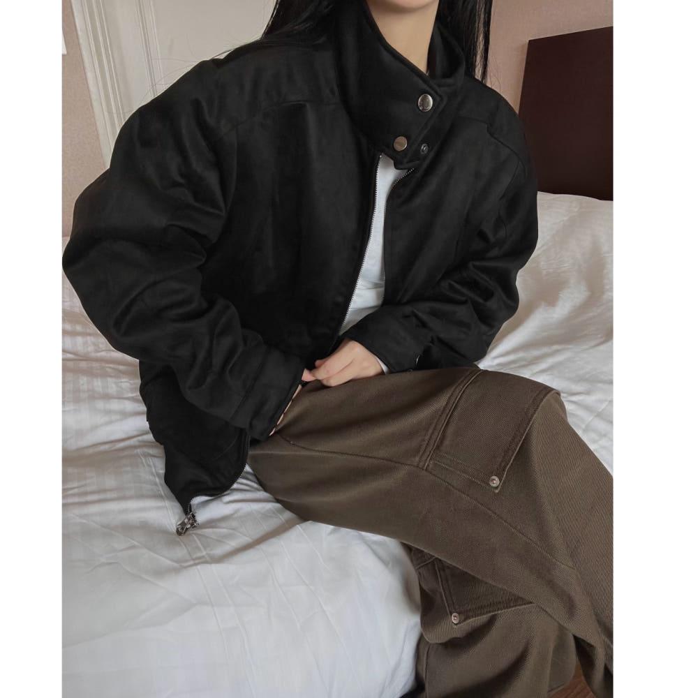 kind suede jumper 카인드 하이넥 스웨이드 점퍼 (3color)