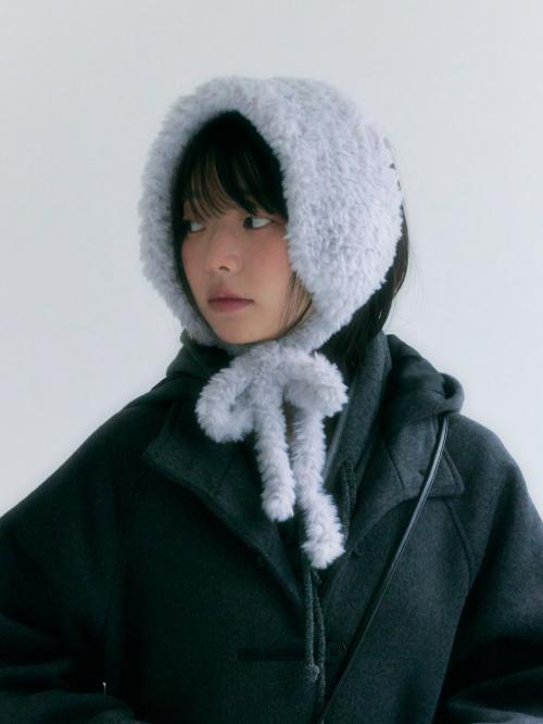 handmade furry earmuff (grey)