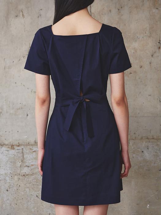 Back Tied Mini Dress  Navy (KE5371M10R)