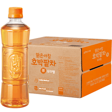 빙그레 맑은아침 호박팥차 무라벨  500ml, 20개