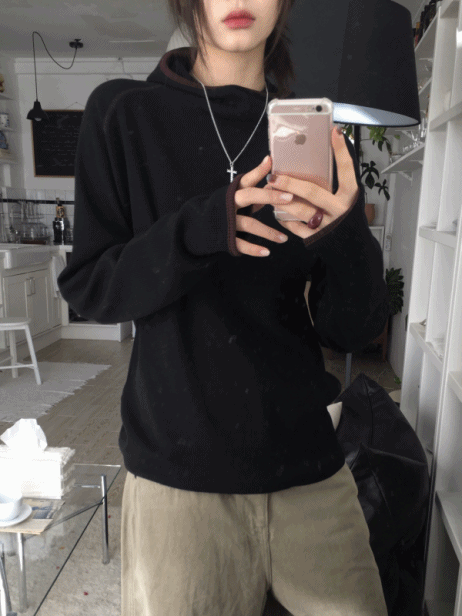 [MD 추천!] 클로 와플 후드 워머 T (2 color)