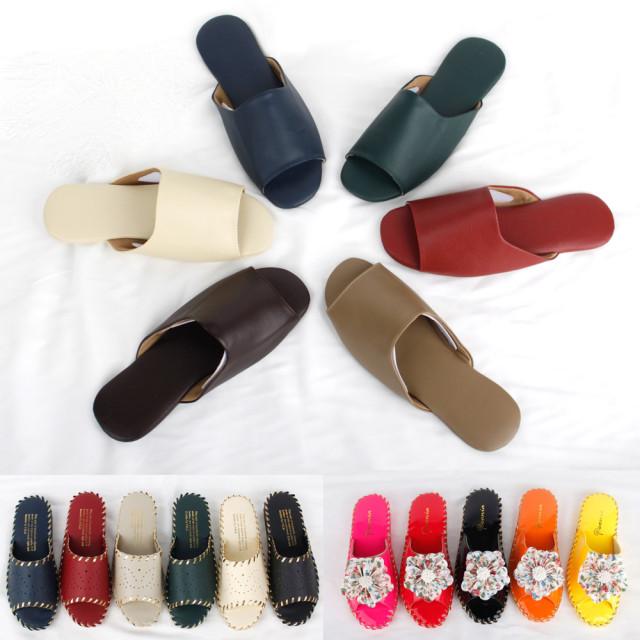고급가죽 실내화 실내슬리퍼 레자 거실화 9종 호텔 병원 룸슈즈