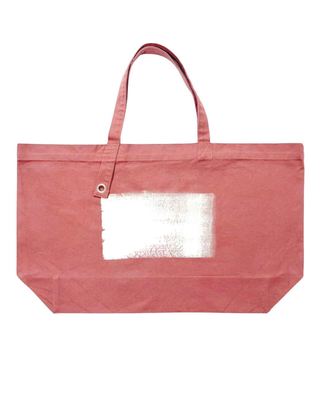 PAINTED CANVAS TOTE BAG PINK