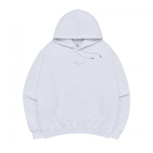 HELLO KITTY LETTERING HOODIE WHITE