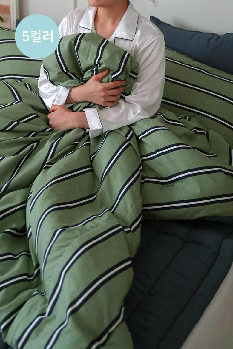 러닝소프트 먼지없는 차렵이불 - 딥그린[S/SS,Q/K]