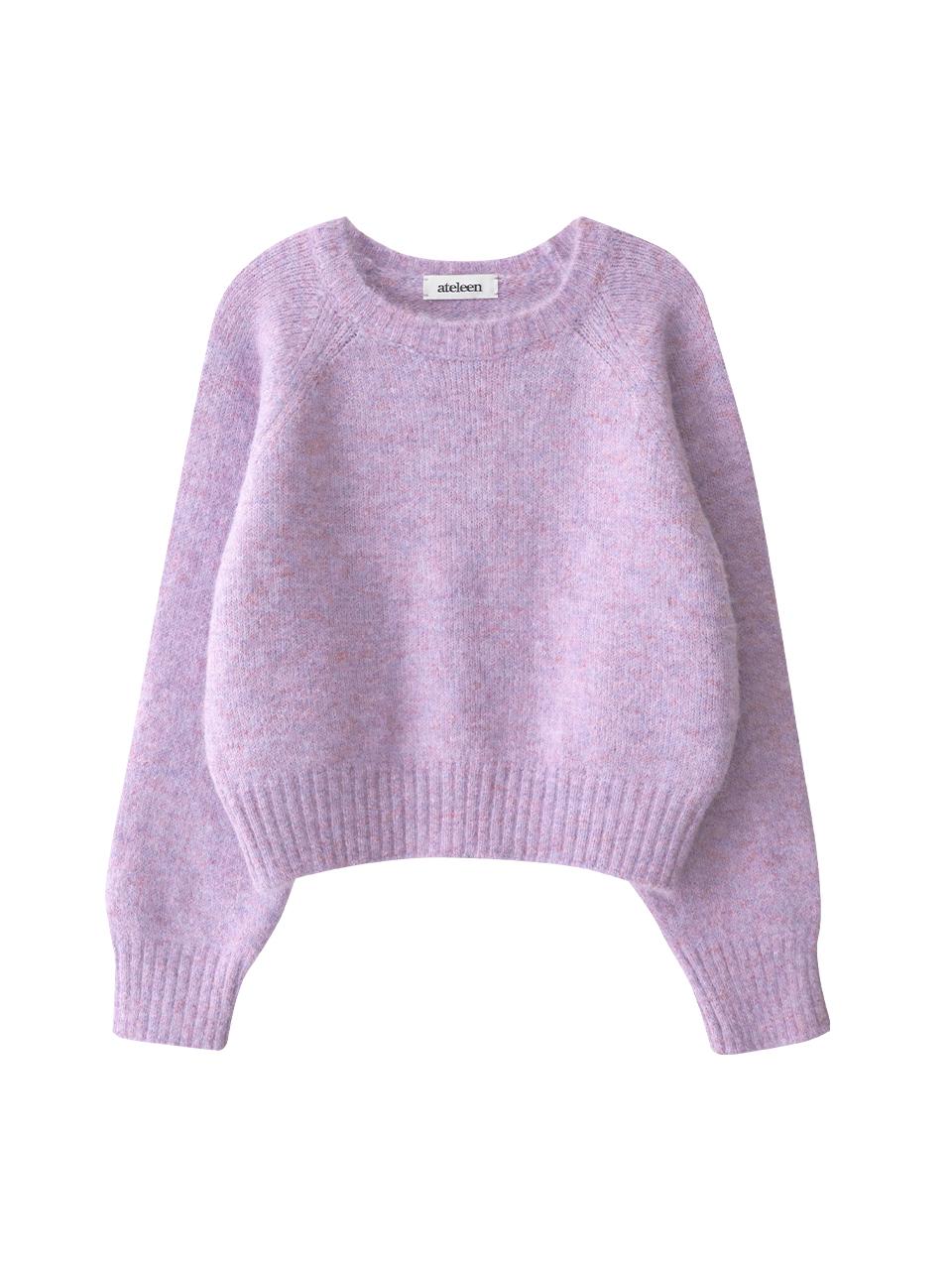Mixed Crop Pullover Knit (Purple)