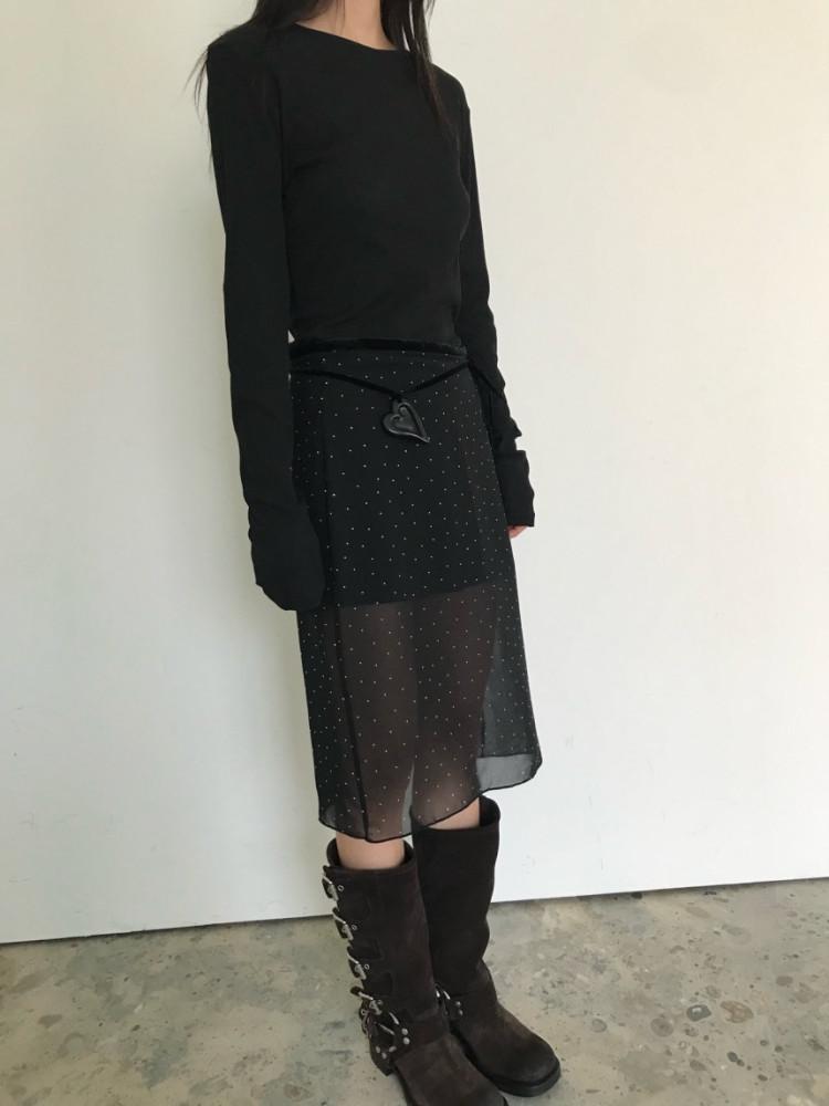 Weare 위아 허밍 도트 레이어드 스커트 (2color)