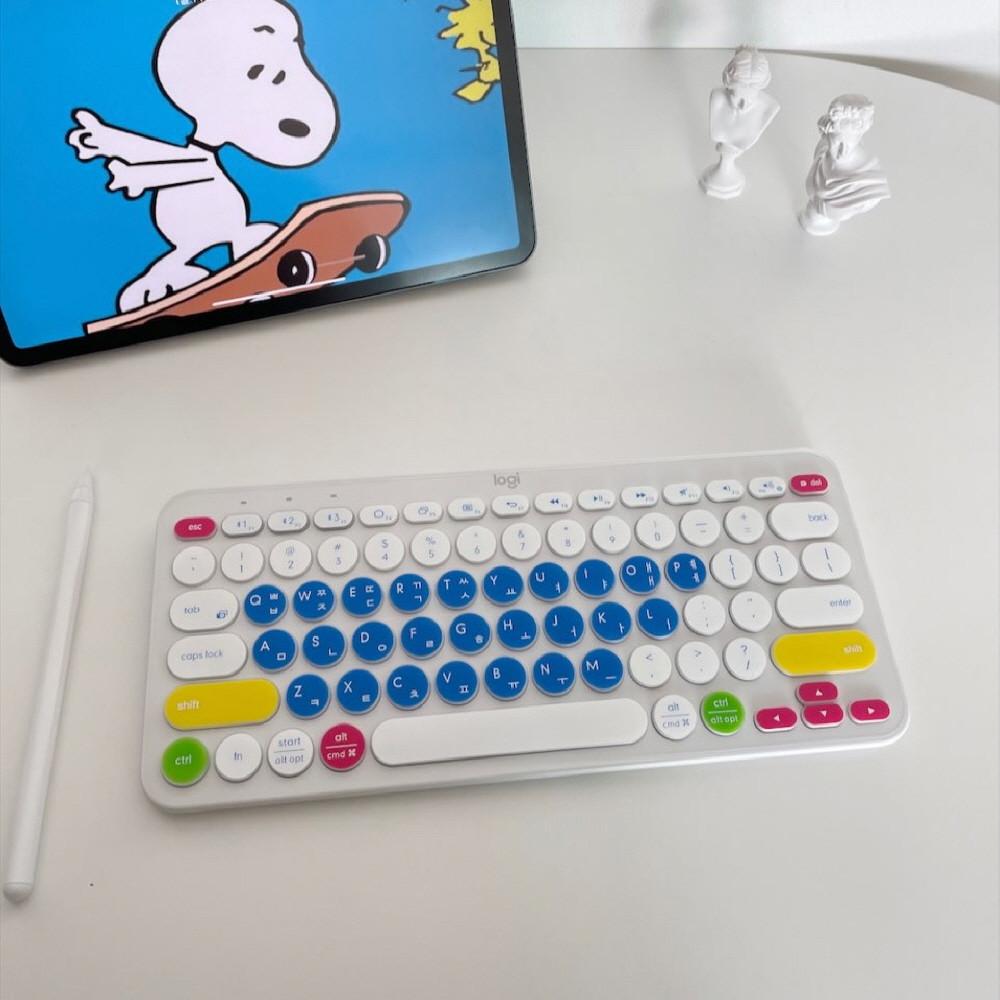 프롬버드 로지텍 k380 한영 한글 키스킨 스킨 키보드 커버