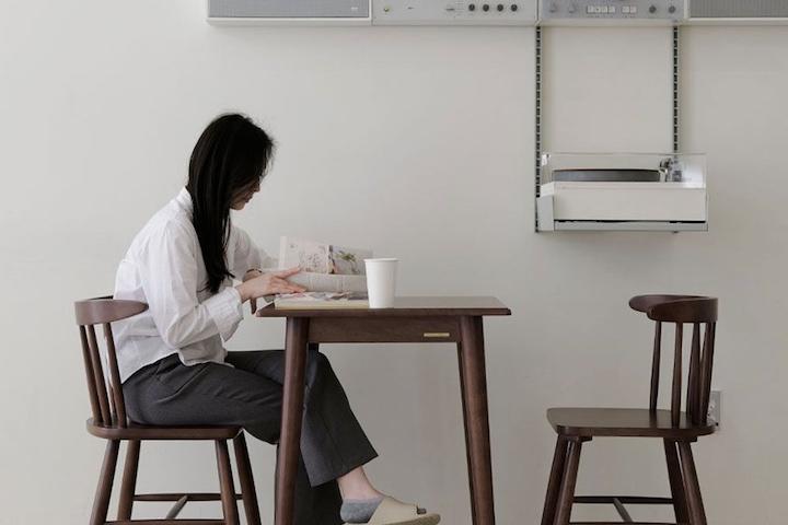 포르보 월넛 천연 원목 정사각형 식탁 카페 테이블 600