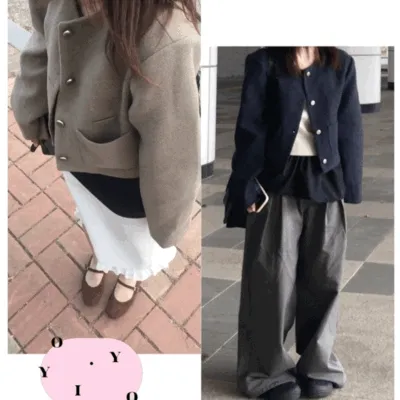 (2colors/어깨패드내장) 고퀄리티 노카라 울 자켓