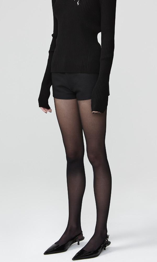 WOOL SILK MICRO SHORTS PANTS (BLACK)
