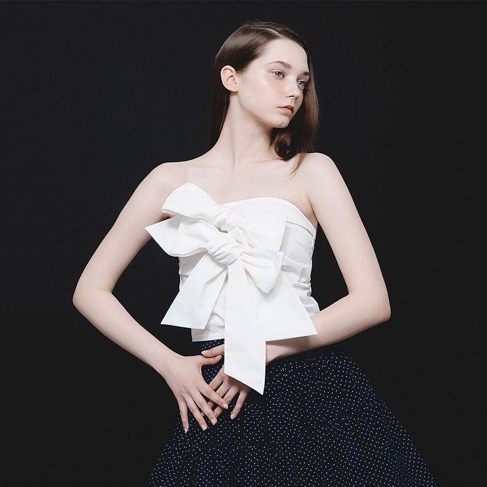 RIBBON NYLON WRINKLED TOP_TT4S107IV