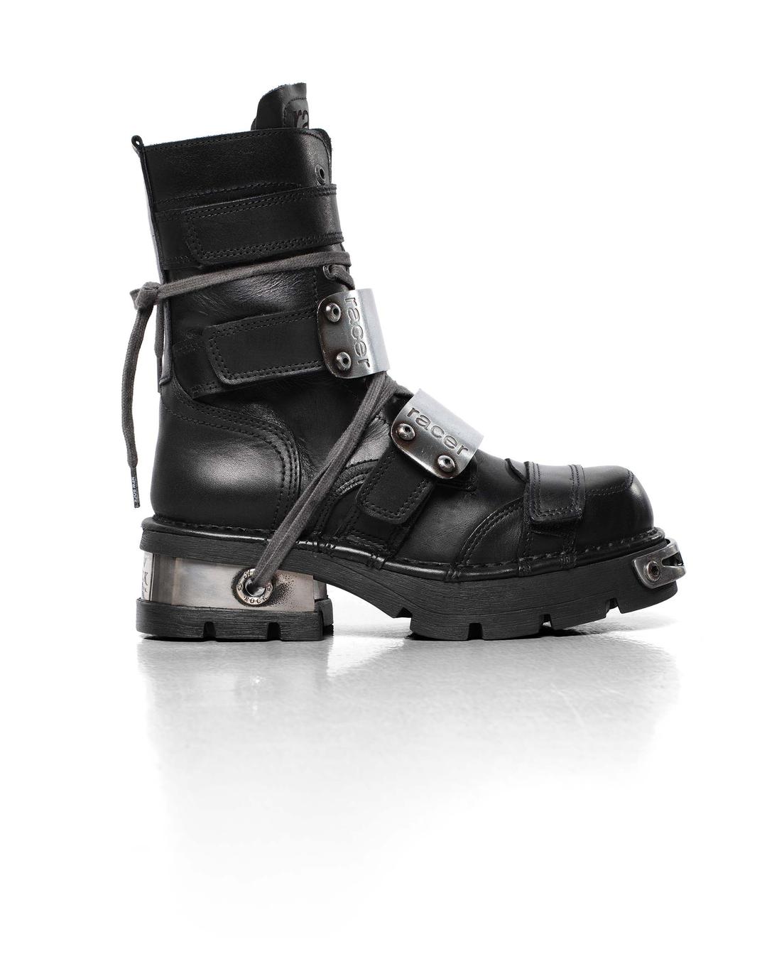 Racer x New Rock Black Boot - 36