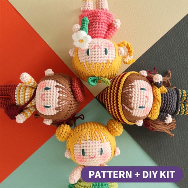 [바이브리 DIY KIT] 포시즌 걸 코바늘 인형 패키지 + 동영상 (헤어 부분)