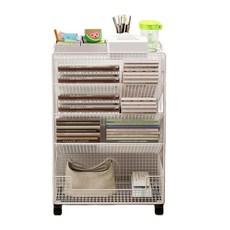 이동식 북카트 미니 책상정리 철제 수납랩 책꽂이